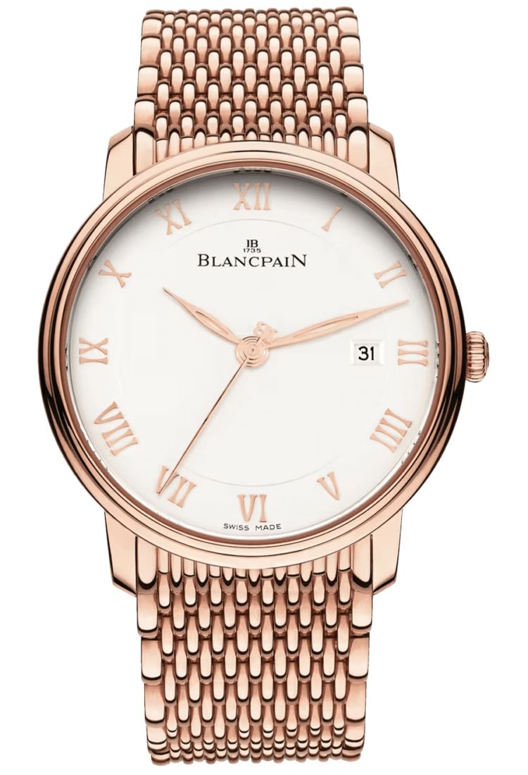 Blancpain 6651 3642 MMB Villeret Ultraplate Date 40mm Opaline Red Gold Men's Main image