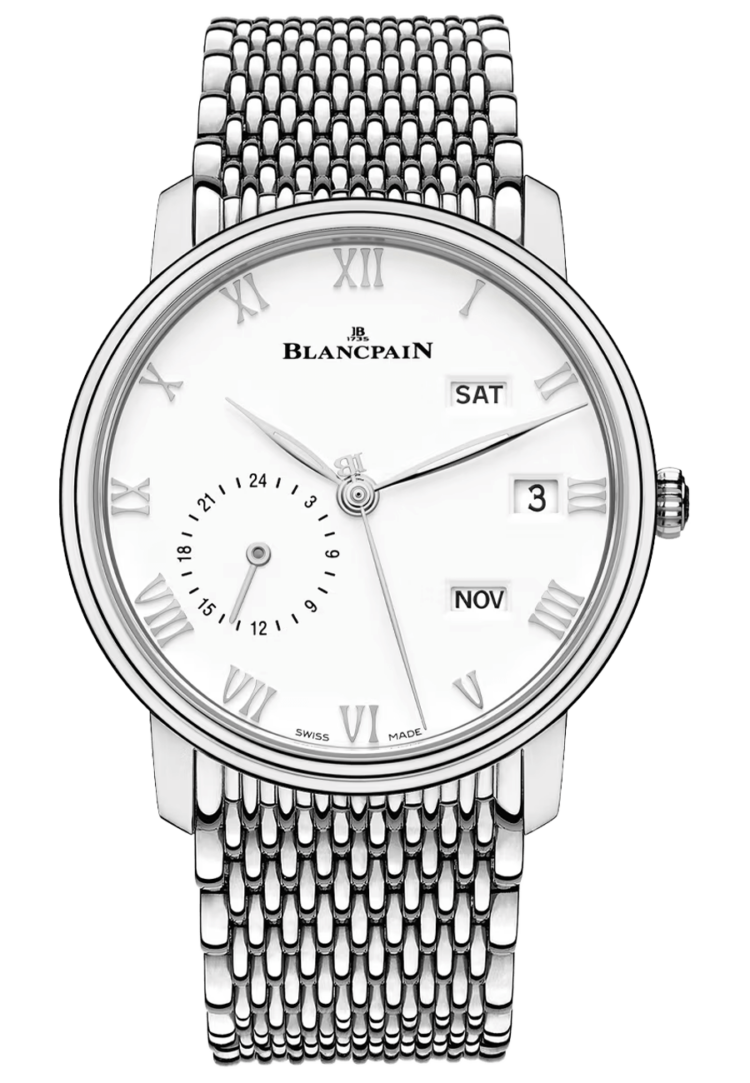 Blancpain 6670 1127 MMB Villeret Quantieme Annuel GMT Steel Mille Mailles Men's