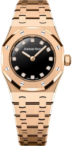 Audemars Piguet Royal Oak 67630OR.OO.1312OR.01-B Mini Quartz Pink Rose Gold Black Onyx Diamond Dial — 2026