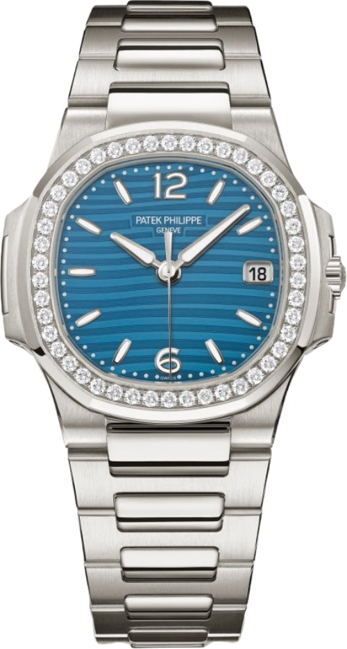 Patek Philippe Nautilus 7010/1G-013 'Ladies' White Gold Blue Dial Diamond Bezel 32mm — 2025