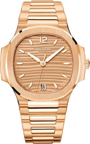 Patek Philippe Nautilus 7118/1R-010 Ladies Rose Gold Golden Brown Opaline Dial