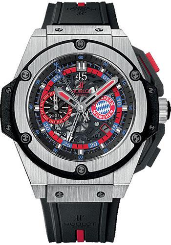 Hublot 716.NX.1129.RX.BYM12 King Power Bayern Munich 48mm Titanium Case - Red and Blue Logo Dial - Black and Red Rubber Strap Limited Edition of 200