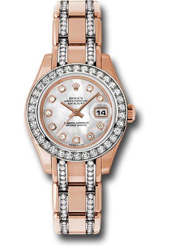 Rolex Lady-Datejust 80285 Everose Gold Pearlmaster 29 34 Diamond Bezel - Mother-Of-Pearl Diamond Dial - .74945 md Main image