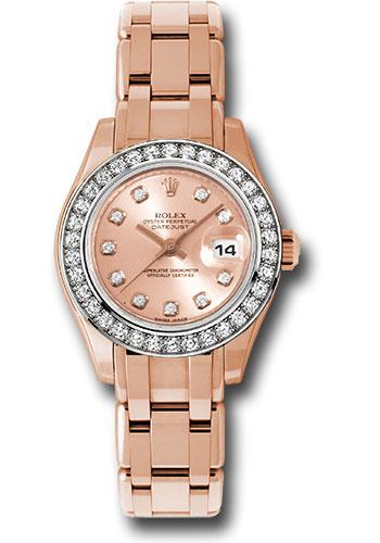 Rolex Lady-Datejust 80285 Everose Gold Pearlmaster 29 34 Diamond Bezel - Pink Diamond Dial - pchd