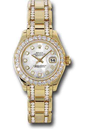 Rolex Lady-Datejust 80298 Yellow Gold Pearlmaster 29 32 Diamond Bezel - Mother-Of-Pearl Diamond Dial - .74948 md