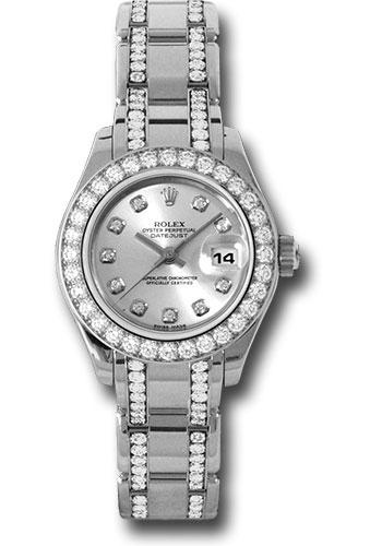 Rolex Lady-Datejust 80299 White Gold Pearlmaster 29 32 Diamond Bezel - Silver Diamond Dial - .74949 sd Main image