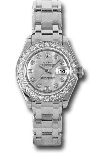 Rolex Lady-Datejust 80299 White Gold Pearlmaster 29 32 Diamond Bezel - Mother-Of-Pearl Diamond Dial - md