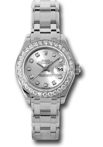 Rolex Lady-Datejust 80299 White Gold Pearlmaster 29 32 Diamond Bezel - Silver Diamond Dial - sd Main image