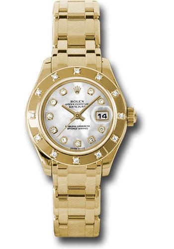 Rolex Lady-Datejust 80318 Yellow Gold Pearlmaster 29 12 Diamond Bezel - Mother-Of-Pearl Diamond Dial - md Main image