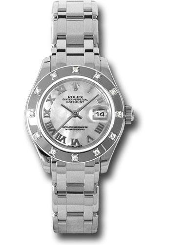 Rolex Lady-Datejust 80319 White Gold Pearlmaster 29 12 Diamond Bezel - Mother-Of-Pearl Roman Dial - mr Main image