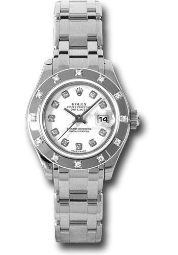 Rolex Lady-Datejust 80319 White Gold Pearlmaster 29 12 Diamond Bezel - White Diamond Dial - wd Main image