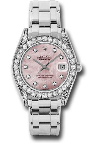 Rolex Datejust 81159 White Gold Pearlmaster 34 34 Diamond Bezel - Pink Mother-Of-Pearl Diamond Dial - pmd Main image