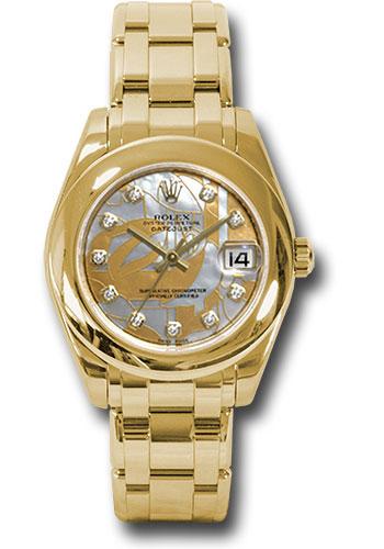 Rolex Datejust 81208 Yellow Gold Pearlmaster 34 Polished Bezel - Goldust Dream Mother-Of-Pearl Diamond Dial - gdd Main image