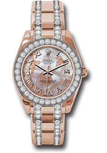 Rolex Datejust 81285 Everose Gold Pearlmaster 34 32 Diamond Bezel - Goldust Dream Roman Dial - gdddrdp Main image