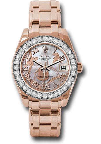 Rolex Datejust 81285 Everose Gold Pearlmaster 34 32 Diamond Bezel - Goldust Dream Roman Dial - gdddrp Main image