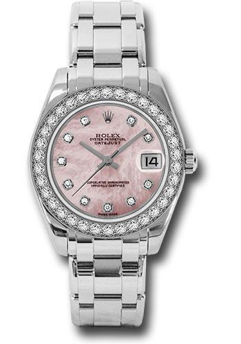 Rolex Datejust 81299 White Gold Pearlmaster 34 34 Diamond Bezel - Pink Mother-Of-Pearl Diamond Dial - pmd Main image