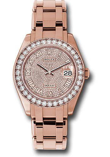 Rolex Datejust 86285 Everose Gold Pearlmaster 39 36 Diamond Bezel - Diamond Paved Roman Dial - dpr Main image