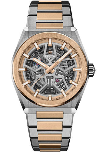 Zenith 87.9001.670/79.M9001 Defy Classic Titanium And Rose Gold - Openworked Dial - Titanium & Rose Gold Bracelet