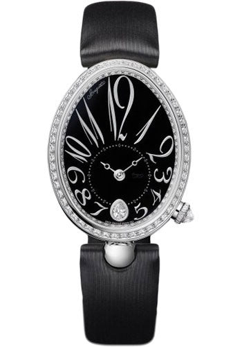 Breguet 8918BB/2N/764/D00D Reine de Naples 8918 - White Gold Case - Black Grand Feu Enamel Dial - Black Satin Strap Main image