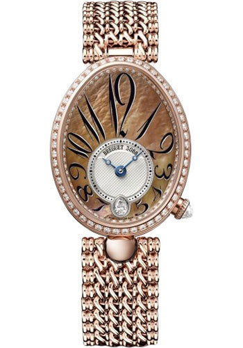 Breguet 8918BR/5T/J20/D000 Reine de Naples 8918 - Rose Gold Case - Mother-Of-Pearl Dial - Rose Gold Chain Bracelet