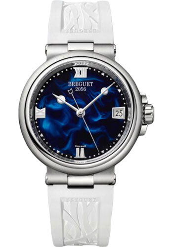 Breguet 9517ST/E2/584 Marine Dame 9517 - Steel Case - Blue Dial - White Rubber Strap Main image