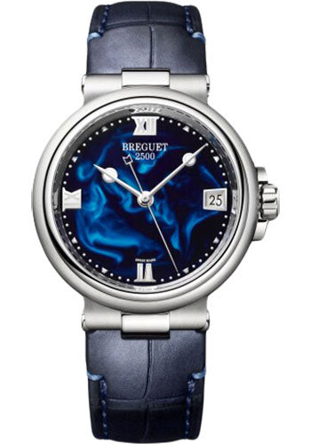 Breguet 9517ST/E2/984 Marine Dame 9517 - Steel Case - Blue Dial - Blue Leather Strap