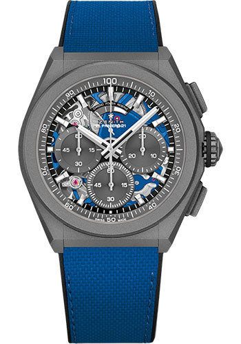 Zenith 97.9001.9004/81.R946 Defy 21 Microblasted Ti - Openworked Dial - Rubber Strap