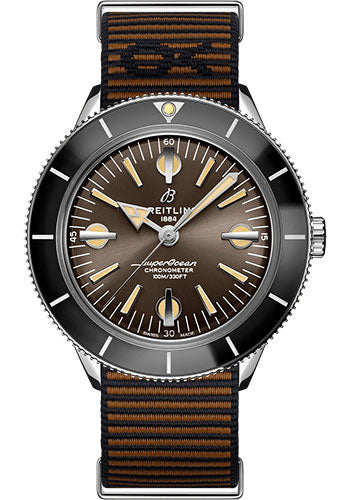 Breitling Superocean Heritage A103703A1Q1W1 '57 Outerknown Stainless Steel - Bronze Dial - Brown Econyl® Yarn Strap - Tang Buckle