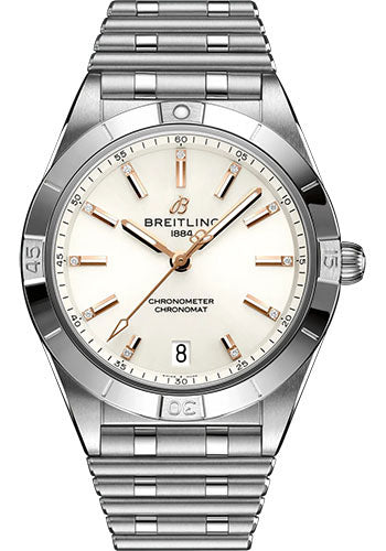 Breitling Chronomat A10380101A2A1 Automatic 36 Stainless Steel - White Diamond Dial - Metal Bracelet