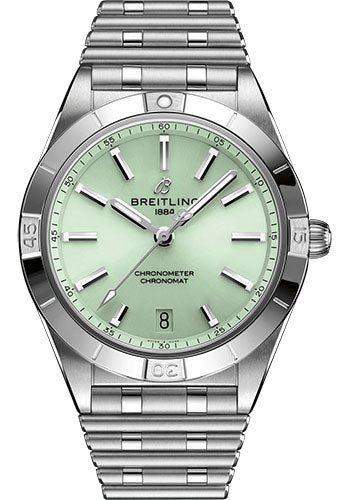 Breitling Chronomat A10380101L1A1 Automatic 36 Stainless Steel - Mint Green Dial - Metal Bracelet Main image