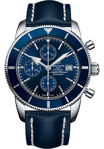 Breitling Superocean Heritage A1331216/C963/102X/A20D.1 II Chronograph 46 Steel Case - Gun Blue Dial - Blue Leather Strap