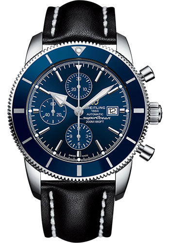 Breitling Superocean Heritage A1331216/C963/442X/A20D.1 II Chronograph 46 Steel Case - Gun Blue Dial - Black Leather Strap Main image