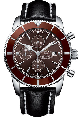 Breitling Superocean Heritage A1331233/Q616/442X/A20D.1 II Chronograph 46 Steel Case - Copperhead Bronze Dial - Black Leather Strap