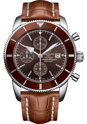 Breitling Superocean Heritage A1331233/Q616/755P/A20D.1 II Chronograph 46 Steel Case - Copperhead Bronze Dial - Gold Croco Strap