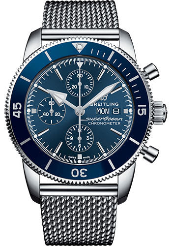 Breitling Superocean Heritage A13313161C1A1 II Chronograph 44 Steel Case - Blue Dial - Steel Aero Classic Bracelet