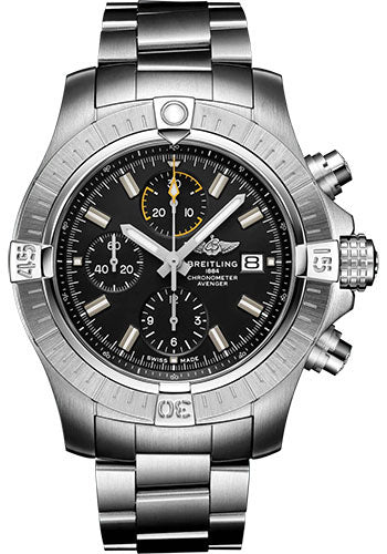 Breitling Avenger A13317101B1A1 Chronograph 45 Stainless Steel - Black Dial - Metal Bracelet