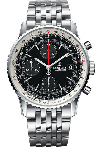 Breitling Navitimer A13324121B1A1 1 Chronograph 41 Steel Case - Black Dial - Steel Pilot Bracelet