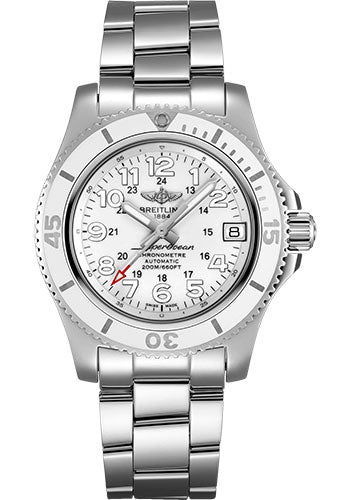 Breitling Superocean A17312D21A1A1 II 36 Steel - Hurricane White Dial - Steel Bracelet