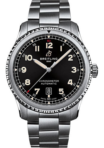 Breitling Aviator 8 A17315101B1A1 Automatic 41 Stainless Steel - Black Dial - Metal Bracelet Main image