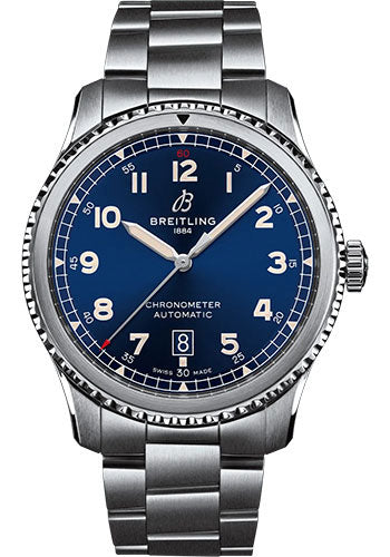 Breitling Aviator 8 A17315101C1A1 Automatic 41 Stainless Steel - Blue Dial - Metal Bracelet