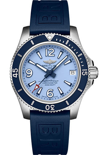 Breitling Superocean A17316D81C1S1 Automatic 36 Steel - Blue Dial - Blue Diver Pro III Strap - Tang Buckle