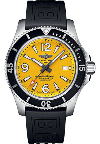 Breitling Superocean A17367021I1S1 Automatic 44 Stainless Steel - Yellow Dial - Black Rubber Strap - Tang Buckle Main image
