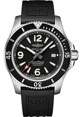 Breitling Superocean A17367D71B1S1 Automatic 44 Steel - Black Dial - Black Diver Pro III Strap - Tang Buckle Main image