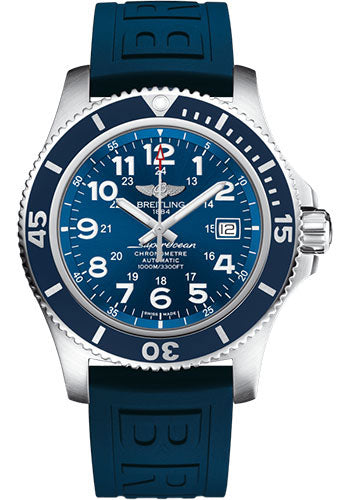 Breitling Superocean A17392D81C1S2 II 44 Steel - Gun Blue Dial - Blue Rubber Strap - Folding Buckle Main image