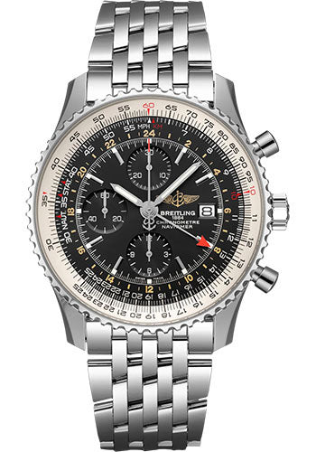 Breitling Navitimer A24322121B1A1 Chronograph GMT 46 Stainless Steel - Black Dial - Metal Bracelet