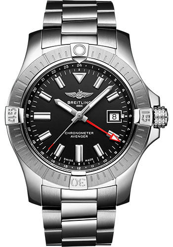 Breitling Avenger A32397101B1A1 Automatic GMT 43 Stainless Steel - Black Dial - Metal Bracelet
