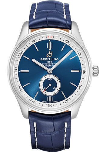 Breitling Premier A37340351C1P1 Automatic 40mm Steel Case - Blue Dial - Blue Croco Strap Main image