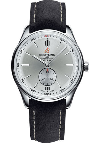 Breitling Premier A37340351G1X1 Automatic 40mm Steel Case - Silver Dial - Anthracite Nubuck Strap Main image