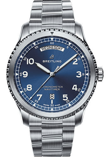 Breitling Aviator 8 A45330101C1A1 Automatic Day & Date 41 Steel Case - Blue Dial - Steel Professional III Bracelet Main image