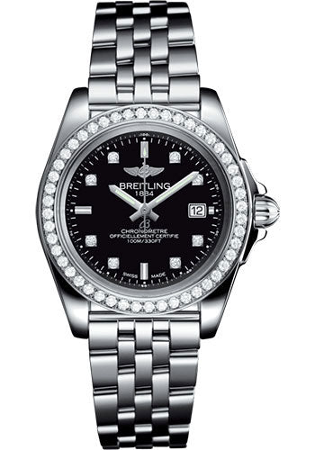 Breitling A71330531B1A1 Galactic 32 Sleek Stainless Steel - Black Dial - Metal Bracelet Main image